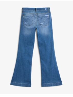 7 For All Mankind Dojo Tailorless Flare Trouser Jeans Denim Women’s 29x33 NWT